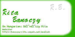 rita banoczy business card